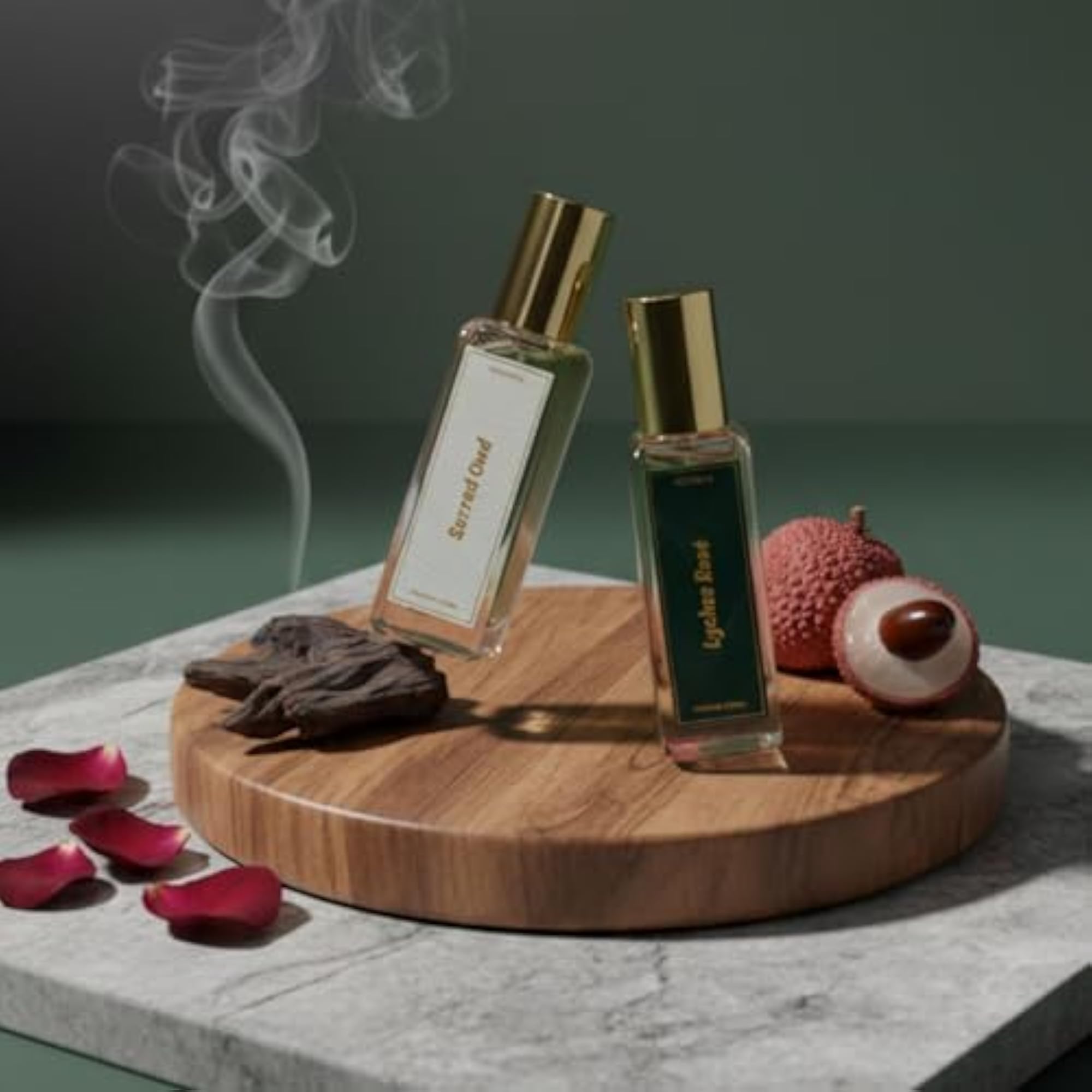 Lychee Rosé & Sacred Oud Unisex Fragrance Duo, 20ml Each