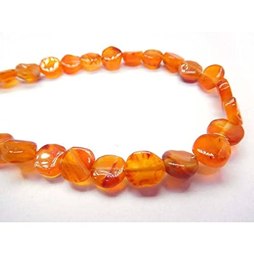 Carnelian Natural Gemstone 7 mm perles plates en cornaline pour création de bijoux DIY