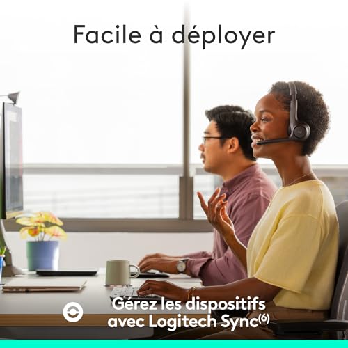 Logitech Zone 305 for Business, casque Bluetooth sans fil avec microphone, pour Google Meet, Google Voice, Zoom, compatible avec Windows, Mac, Chrome, Linux, iOS, iPadOS, Android - Noir