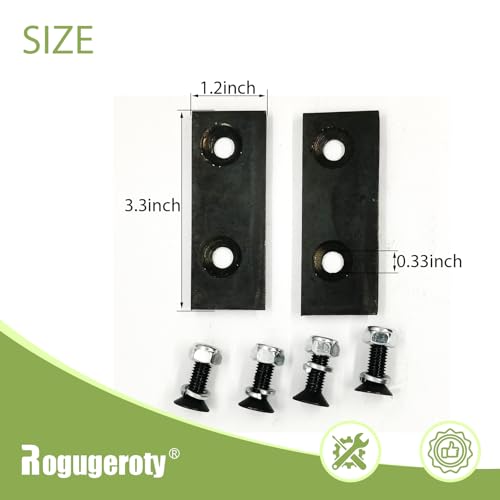 Rogugeroty 942-0544 742-0653 Shredder Chipper Blade Replacement Craftsman Troy-Bilt MTD 981-0490 781-0490,Mn Steel Forging,HRC60