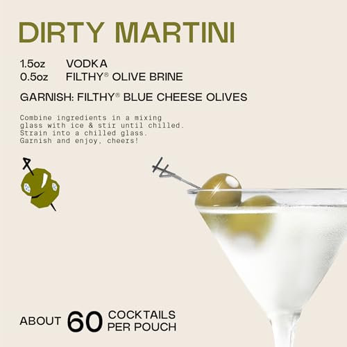 Image of Filthy Olive Brine, Premium Cocktail Mixer - 32 Oz Pouch
