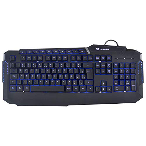 TECLADO USB GAMER VX GAMING HERCULES COM MULTIMÍDIA LED 3 CORES CABO USB 1.8 METROS ABNT2 PRETO - GT