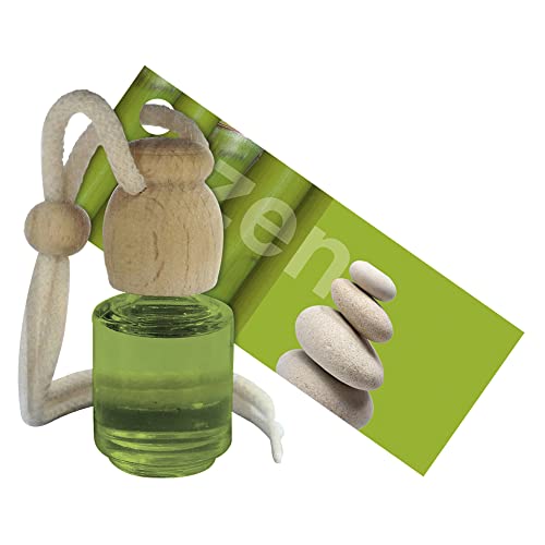 Flower - Ambientador Coche Aroma Zen | Fragancia Natural Relajante | Difusión Efectiva con Tapón de Madera | Decorativo y Multicolor, Multicolor, 8 ml (Paquete de 1)