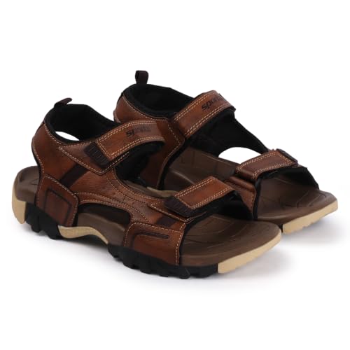 Image of Men's Sports Sandals with Adjustable Straps and Cushioned Footbed