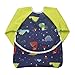 Hi Sprout Toddler Baby Waterproof Sleeved Bib, Bib with Sleeves&Pocket, 6-24 Months (Dinosaurs)