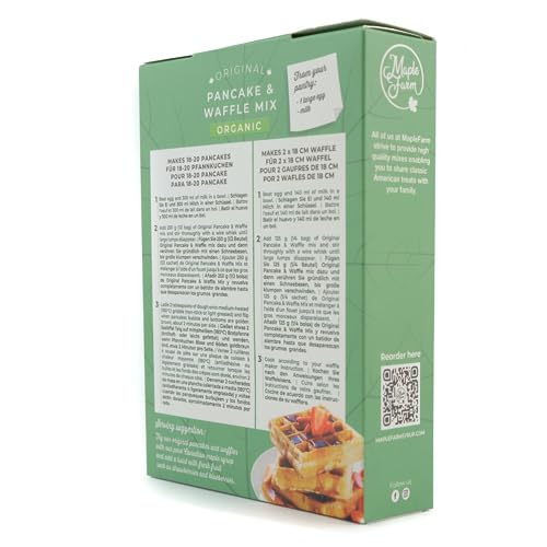MapleFarm - Bio-Pancake- und Waffel-Mix - Verpackung mit 500g - Original ORGANIC MIX
