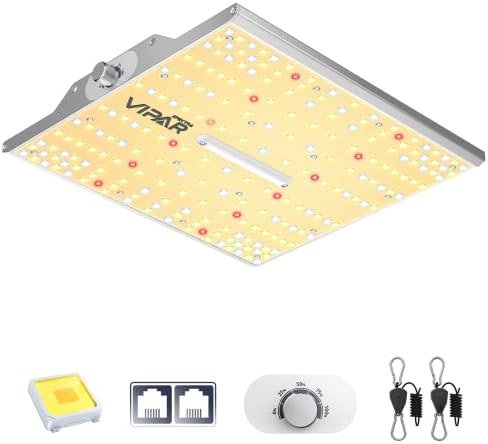 VIPARSPECTRA XS1000 LED Grow Light with Samsung LM301B Diodes & MeanWell Driver, Dimming Daisy Chain Full Spectrum Grow Lights for Indoor Plants Veg Bloom Growing Lamps for 3x3/2x2 Grow Tent