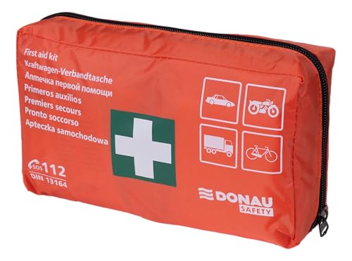 DONAU SAFETY Motorrad Verbandskasten nach aktueller Norm 2025 DIN 13164 / Erste-Hilfe-Verbandtasche
