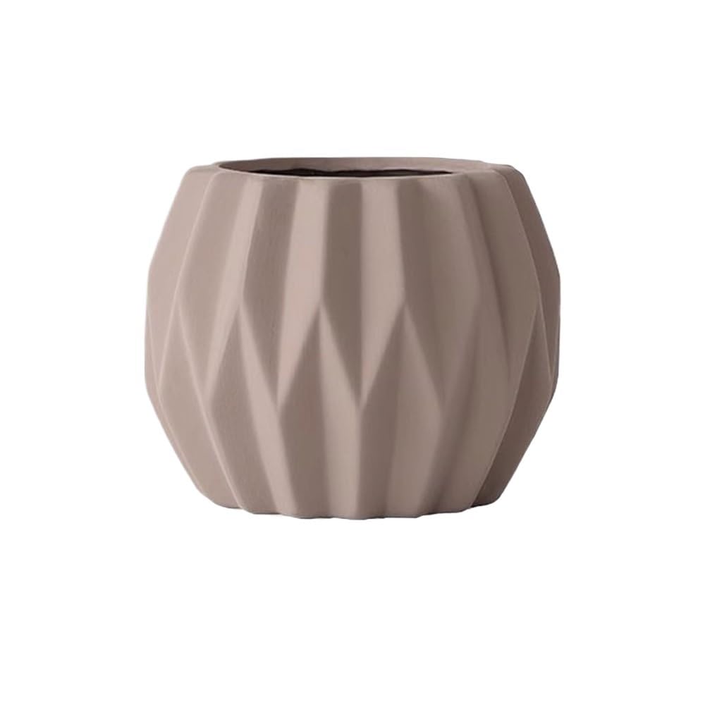 SDGBCXD flowerpot, Round Geometric Textures with Drainage Holes Planter, for Room Balcony Garden Office(S)
