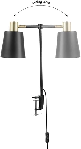 Miniatura 6 de GLOBE Lámpara de escritorio eléctrica 52900 Lex, color negro con oro