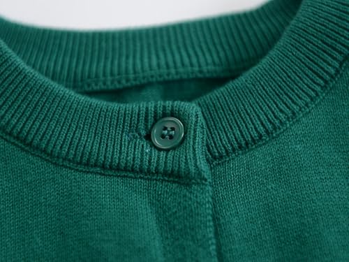 Image of ACESTAR Boys Girls Cardigan Sweater Cotton School Uniforms Solid Kids Long Sleeve Button Down Sweaters Knit Tops, 3T-12Years