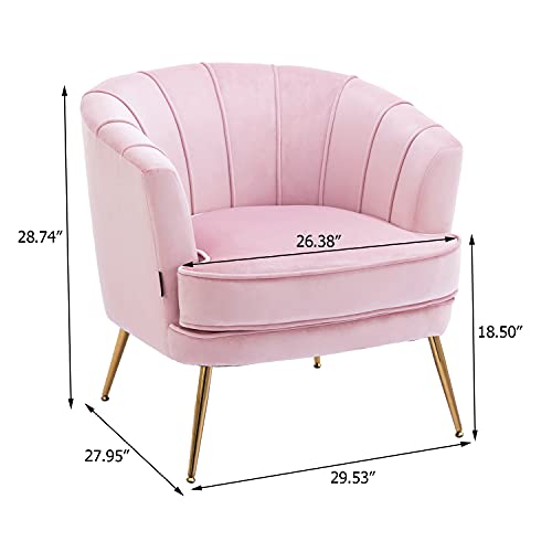 Sillón Plegable Terciopelo Rosa miniatura 2