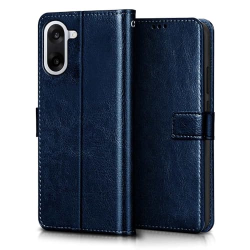 Image of WOW IMAGINE Shock Proof Flip Cover Back Case Cover for 1+ OnePlus Nord CE 5 5G (Flexible | Leather Finish | Card Pockets Wallet & Stand | Blue)