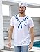 Funny World Men's Sailor Costume T-Shirt with Sailor Hat, X-Large, White Sailor
