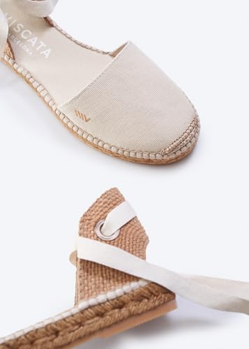 VISCATA Candell Canvas Espadrille Flats Organic Canvas, Comfort and Style for Every Occasion, Size 6-114