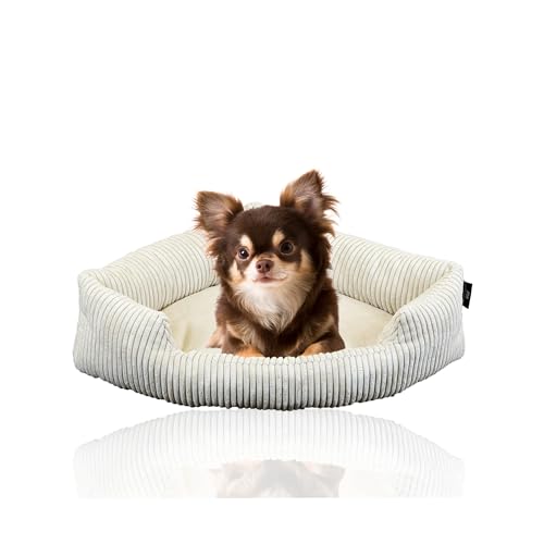 Rohrschneider XXL Eck-Hundebett für große Hunde | Weiche Hundedecke für Ecke aus Cord | Großes Hundebett für große Hunde oder 2 Hunde| Hundekissen Cord in grossen Größen (1 45x63cm)