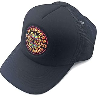 The Beatles Casquette De Baseball SGT Pepper Drum Logo Nouveau Officiel Noir Size One Size - Les Beatles, Paul McCartney, John Lennon, RIngo Starr, George Harrison