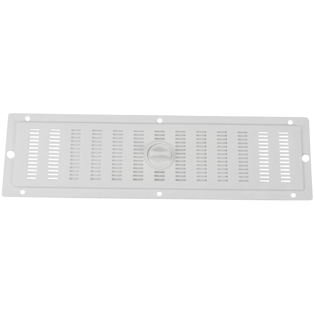 Griglia di ventilazione ventilatore scorrevole per roulotte camper caravan barca bianco 70 x 250 mm plastica