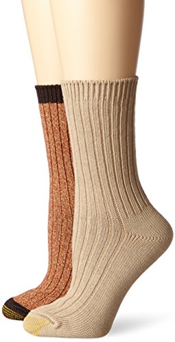 Gold Toe Women's 2-Pair Marl Boot Tip Heel Toe