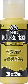 FolkArt Multi-Surface Satin Acrylic Paint, Lemon Custard, Small