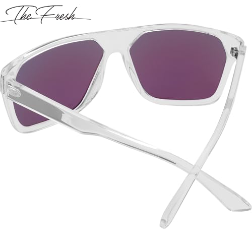 Image of The Fresh Large Oversized Fashion Square Flat Top Sunglasses - Exquisite Packaging