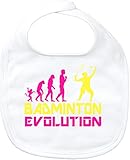 EZYshirt® Badminton Evolution Baby Lätzchen Halstuch