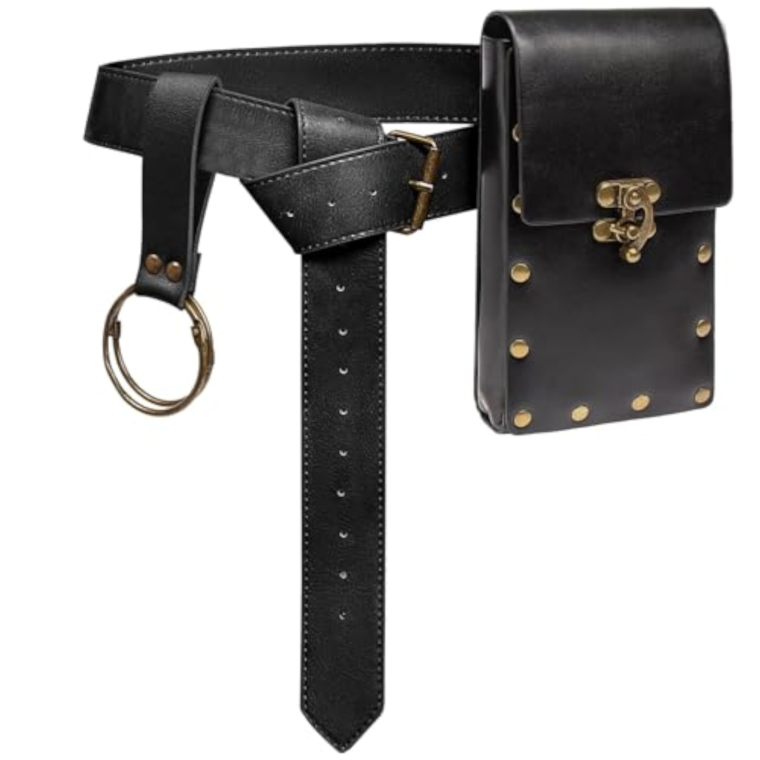 DIELIANHUA Juego de Riñonera Medieval, Cinturón Medieval con Retro Riñonera, Riñonera Steampunk, Accesorios Renacentista para Cosplay Mascarada Halloween