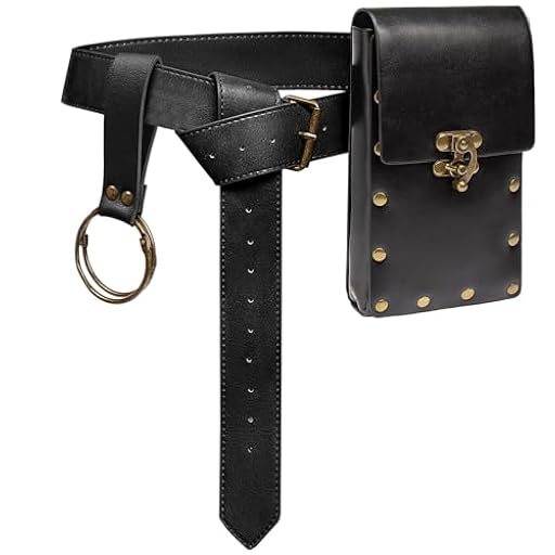 DIELIANHUA Juego de Riñonera Medieval, Cinturón Medieval con Retro Riñonera, Riñonera Steampunk, Accesorios Renacentista para Cosplay Mascarada Halloween | Ya disponible en tu tienda friki favorita! En mundofriki.es!