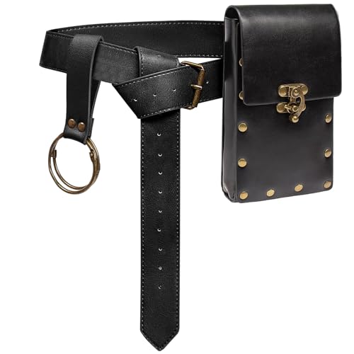 DIELIANHUA Juego de Riñonera Medieval, Cinturón Medieval con