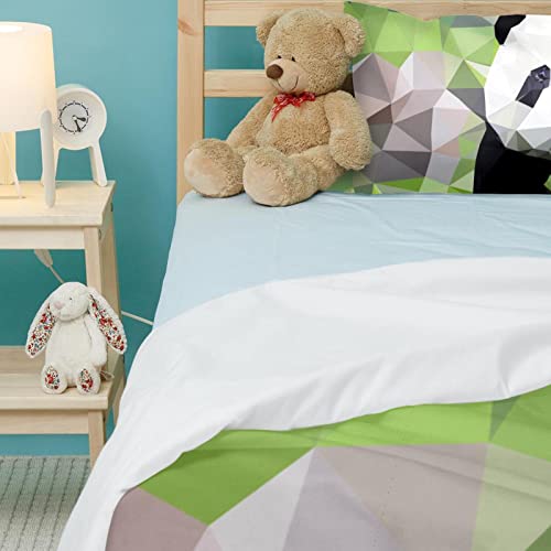 Parure de lit panda geometrique : housse de couette douce de qualité supérieure - 5