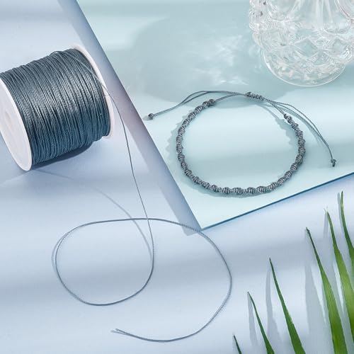 Hilo de algodón encerado blanco para tejer pulseras de abalorios y macramé creativo 6