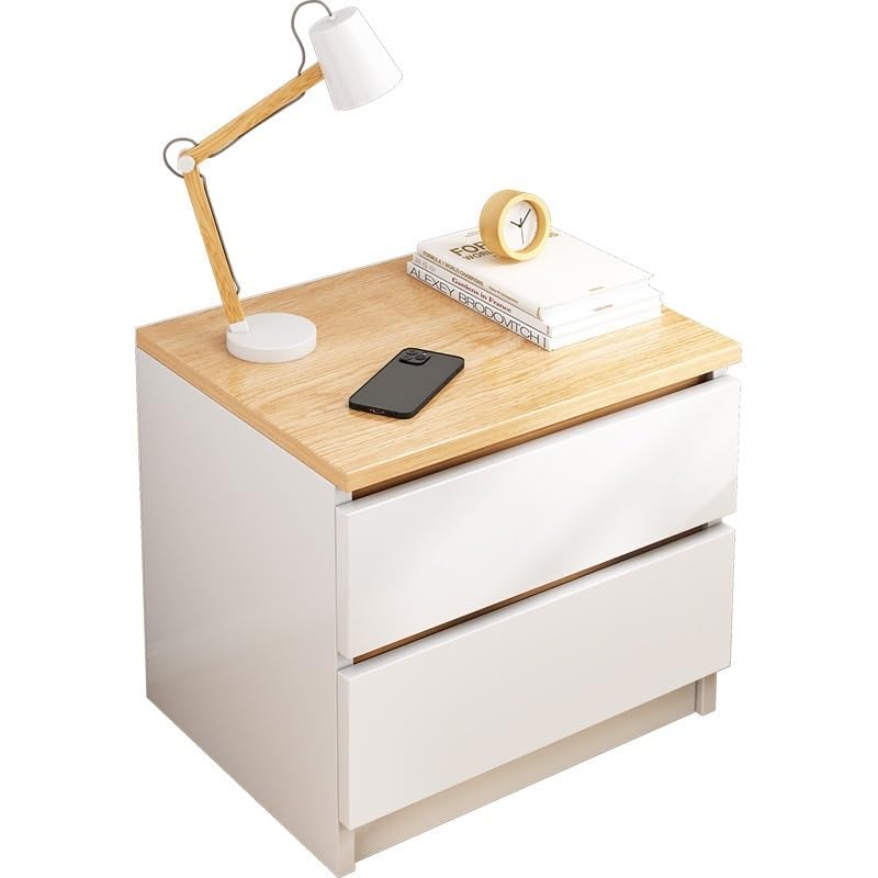Table de chevet simple et moderne LAPADULA : petit casier de rangement compact pour chambre