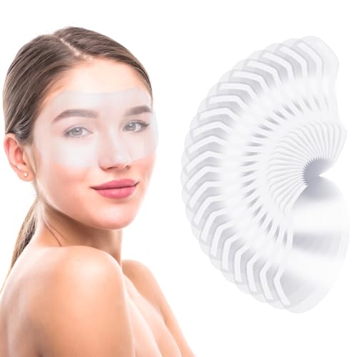 Jeffdad 50個 シャワーフェイスアイシールド、大人用クリアフェイスシールドバイザー アップグレードアイブロウシャワーシールドプロテクター ヘアサロン用品 まつげエクステ 目まぶたの手術アフターケア