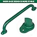 SELEWARE 6-Pack 17-Inch Green Metal Playground Safety Handles – Heavy-Duty, Non-Slip Kids’ Grab Bars for Indoor/Outdoor Playsets, Swing Sets, Playhouses, Treehouses, Jungle Gyms & Climbing Frames