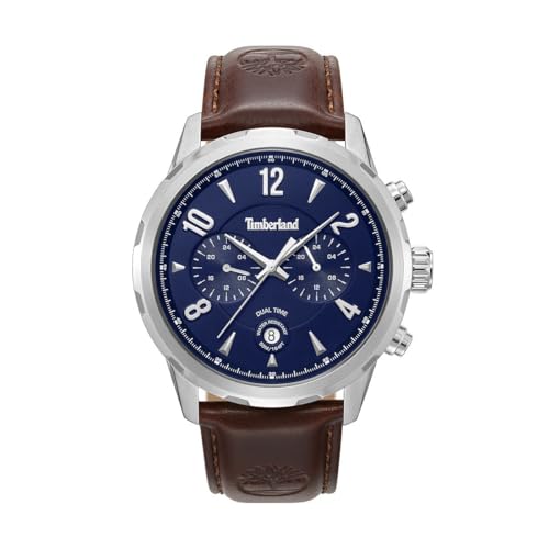 Montre Timberland Newkirk en acier inoxydable avec mouvement quartz et boîtier de 46 mm
