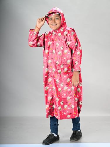 Image of LUX VENUS Boys Printed Raincoat with School Bag Cover