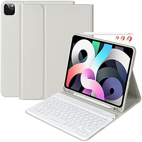 Keyboard Case For Ipad Pro 11 In 4Th Generation 2022 / Ipad Pro 11" 2021&2020&2018,Ipad Air 5Th/4Th Gen,Detachable Bluetooth Keyboard With Pencil Holder For Ipad 11" (1St/2Nd/3Rd Gen) (Gray)