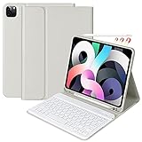 Keyboard Case for iPad Pro 11 inch 3rd Generation 2021 / iPad Pro 11-inch 2020 &2018, iPad Air 4th Gen, Detachable Bluetooth Keyboard with Pencil Holder for iPad 11 inch (1st/2nd/3rd Gen) (Gray)
