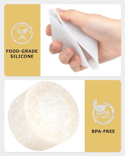 image for WeLiu 2 Packs Glitter Silicone Boots Bottom Covers for Stanley Quenche