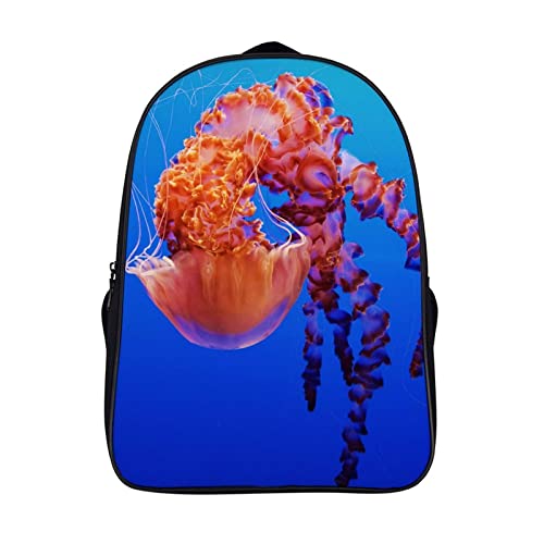 Mochila 3D Cool de medusa espaciosa y ligera para evitar dolores de espalda en el colegio