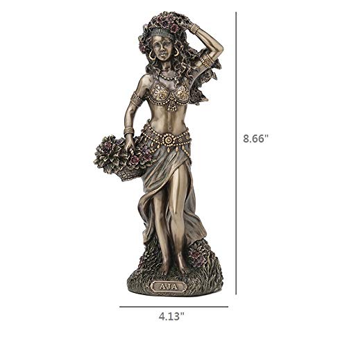 Estatua Aja Orisha de Bosque y Hierbas Bronce 8.5 in miniatura 3