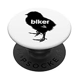 Motorcycle Chick - Black and White PopSockets PopGrip: Swappable Grip for Phones & Tablets