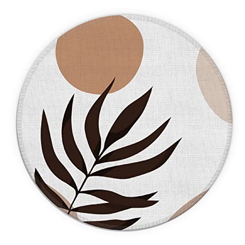 Knibeo Boho bureau-muismat - 17,9 x 17,9 cm waterdicht rubber neutraal esthetisch bureauaccessoire