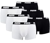 PUMA Herren Trunk Hipster Boxershort 6er Pack Größe S - XL White/Black NEU