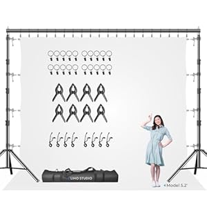 LimoStudio (Upgraded Super Duty) 12.5 x 10 ft. New Gen. Extra Large & Wide Adjustable Backdrop Stands, Heavy Duty Background, Strong Pole No Bending No Shaking, Enhanced Stability, Accessory, AGG3002