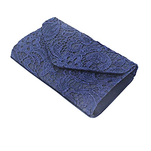 image for NANDEYIBI Lace Envelope Clutch, Womens Floral Lace Envelope Clutch Pur