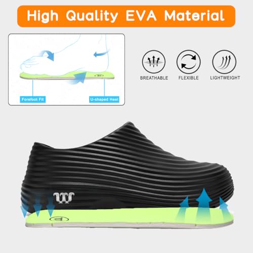 Image of Unisex Black Chef Shoes Men & Women Lightweight Non-Slip Work Shoes for Kitchens