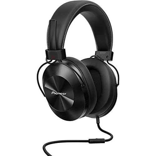 Pioneer SE-MS5T(K) Over-Ear Kopfhörer (High-Res Audio Wiedergabe, Freisprechfunktion, hoher Tragekomfort, hohe Klangqualität, für Smartphone, Tablet, Hifi Anlage, Aluminium Design), Schwarz