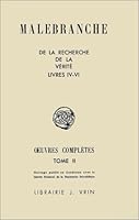 Nicolas Malebranche: Iuvres Completes II de la Recherche de la Verite Livres IV-VI 2711605191 Book Cover