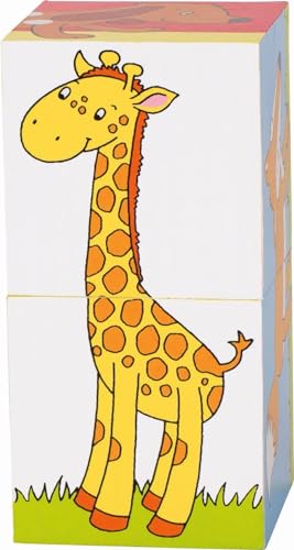 Preisvergleich Produktbild goki 57725 - Würfelpuzzle Tiere - 6 Motive
